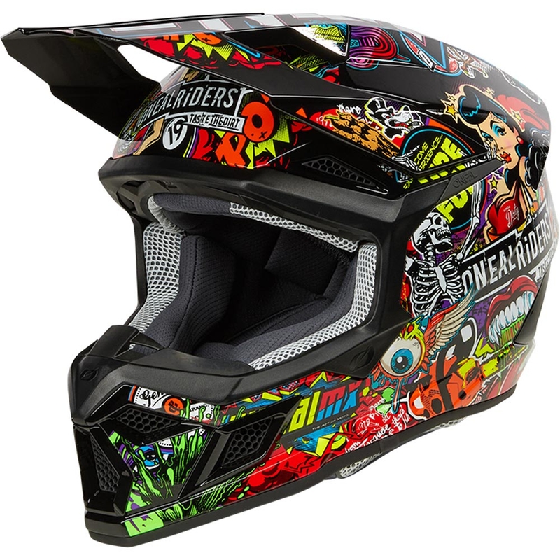 Casque de motocross enfant O'Neal 3SRS Crank multicolore mat