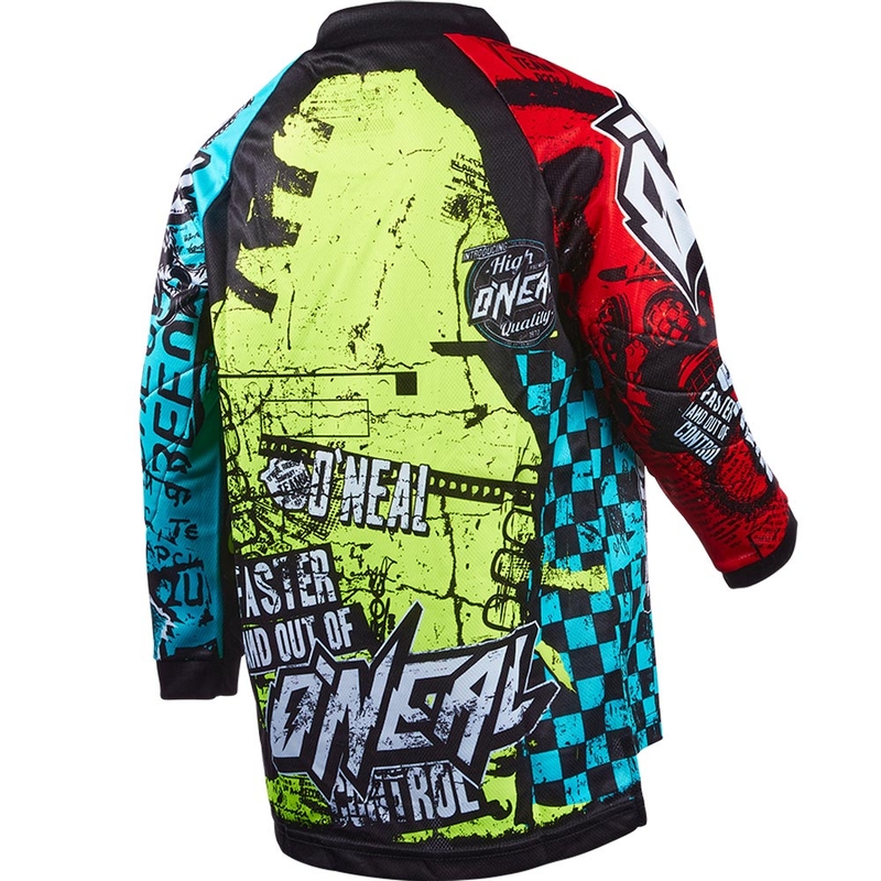 Maillot de motocross O'Neal Element Wild pour enfants, multicolore