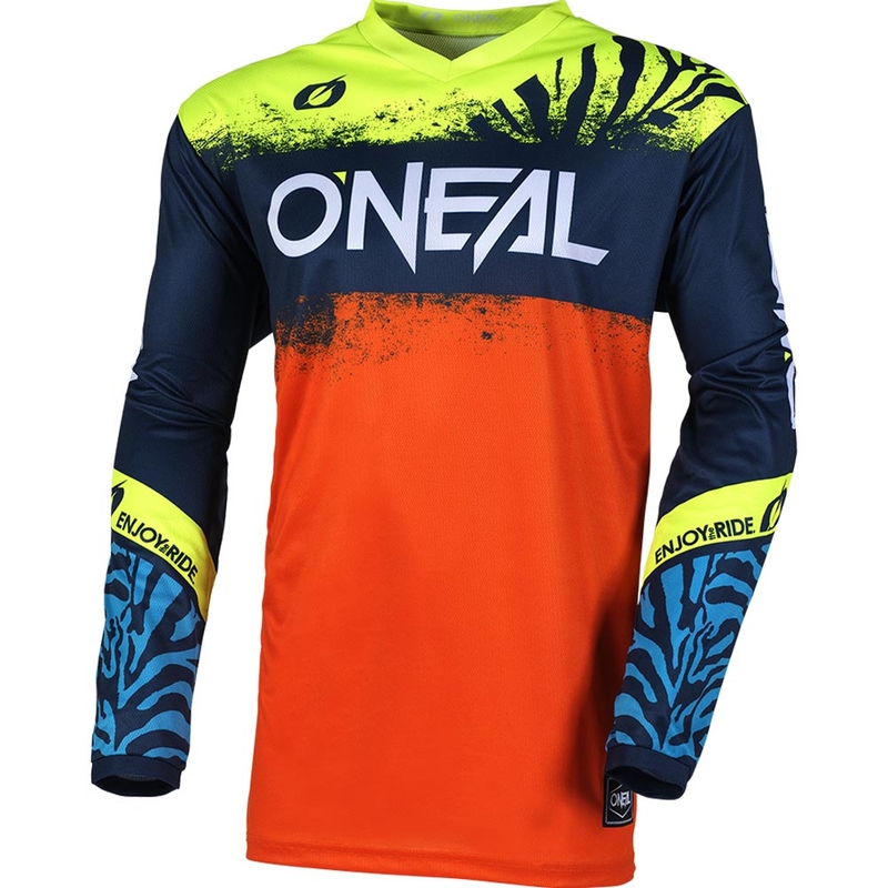 Maillot de motocross enfant O'Neal Element Shocker bleu-orange
