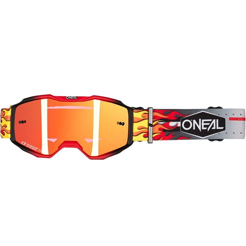 Lunettes de motocross pour enfants O'Neal B-10 HR multicolores avec verres en plexiglas rouge iridium