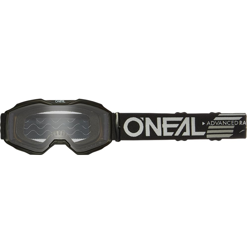 Lunettes de motocross O'Neal B-10 Solid pour enfants, noires avec verres transparents