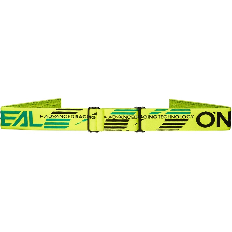 Lunettes de motocross pour enfants O'Neal B-10, jaune fluo uni avec plexiglas transparent