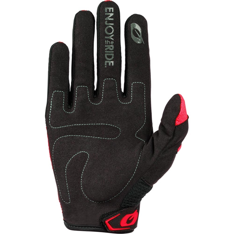 Gants de motocross O'Neal Element Racewear pour enfants, noir et rouge