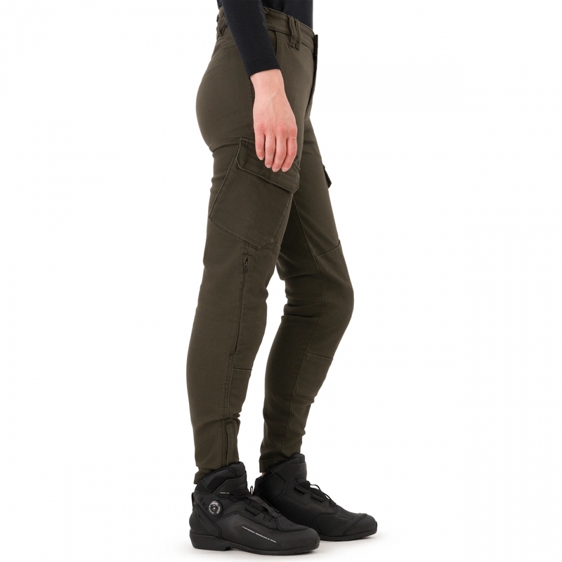 Jean moto femme Shima Recon vert