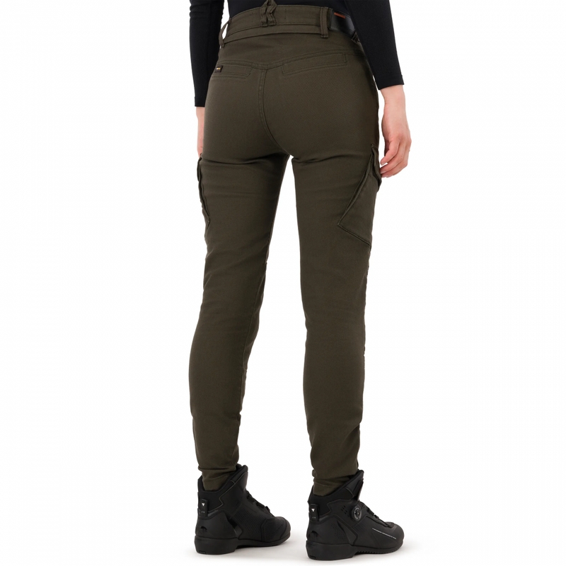 Jean moto femme Shima Recon vert