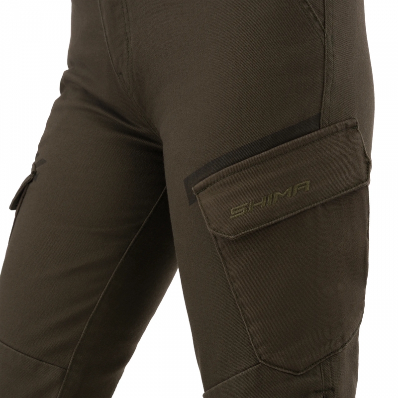 Jean moto femme Shima Recon vert