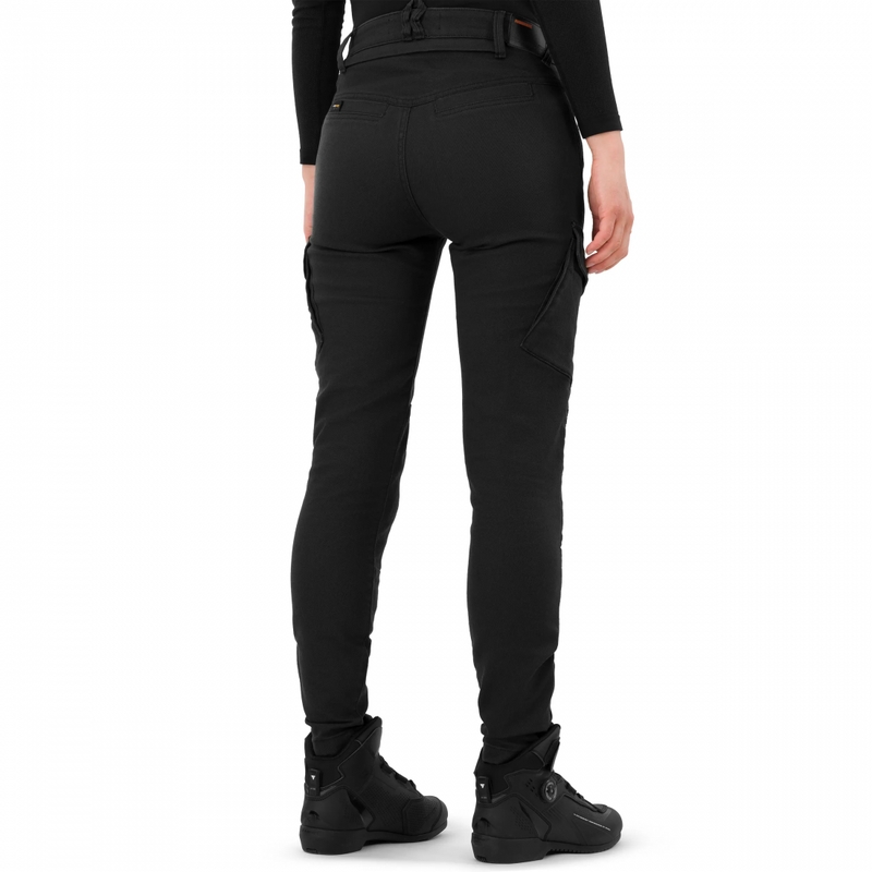 Jean moto court pour femme Shima Recon noir