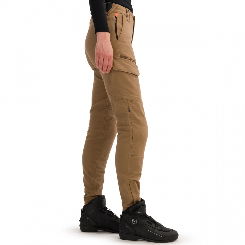 Jean moto court pour femme Shima Recon sable