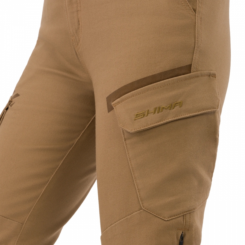 Jean moto court pour femme Shima Recon sable