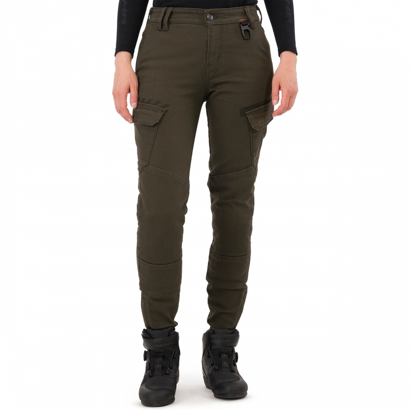 Jean moto court pour femme Shima Recon vert