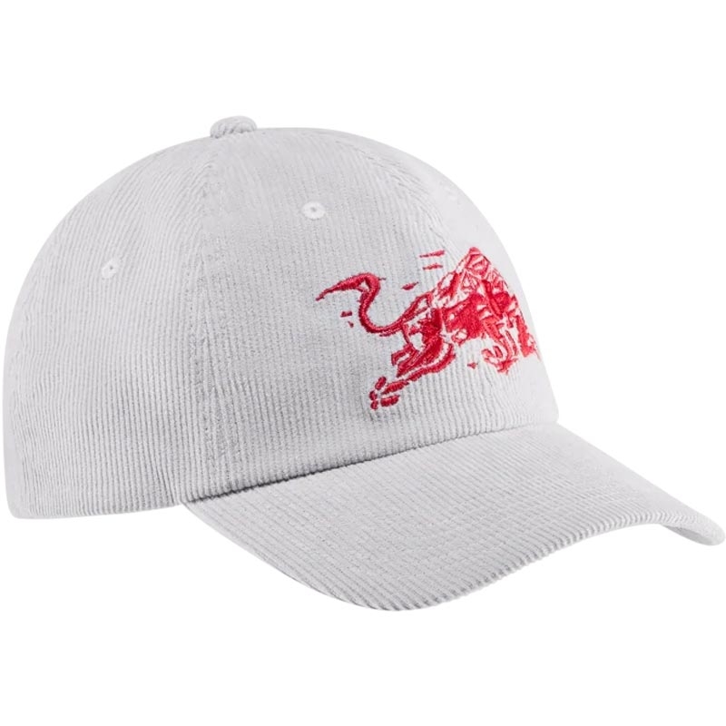 Casquette Red Bull Racing en velours côtelé gris clair