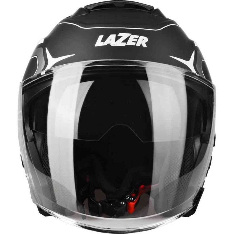 Casque moto ouvert Lazer Tango Hexa noir et blanc