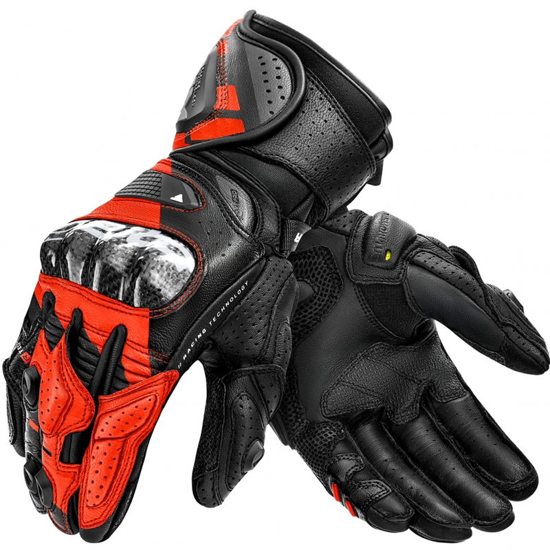 Gants de moto Shima RS-3 rouge fluo