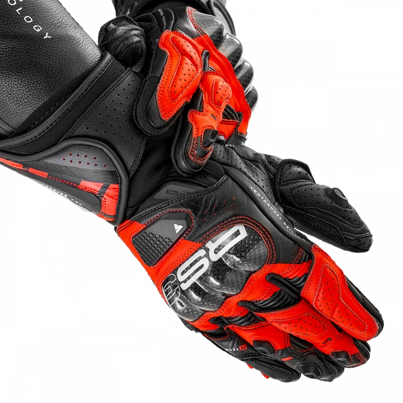 Gants de moto Shima RS-3 rouge fluo
