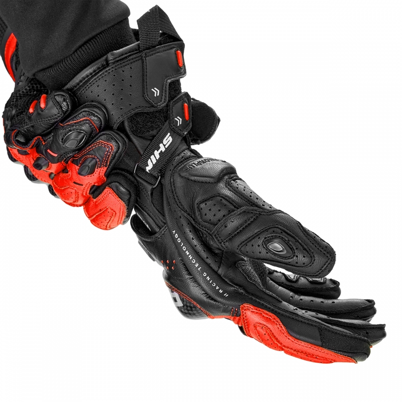 Gants de moto Shima RS-3 rouge fluo