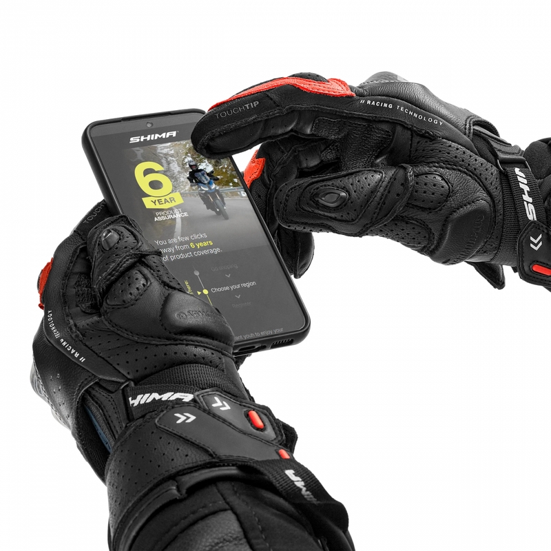 Gants de moto Shima RS-3 rouge fluo