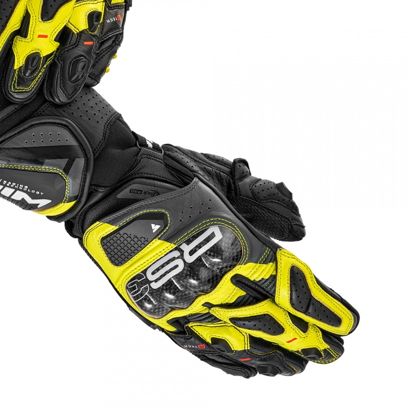 Gants de moto Shima RS-3 jaune fluo