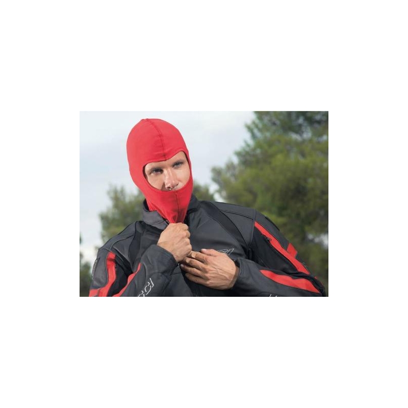 Capuche de moto sous le casque Louis rouge