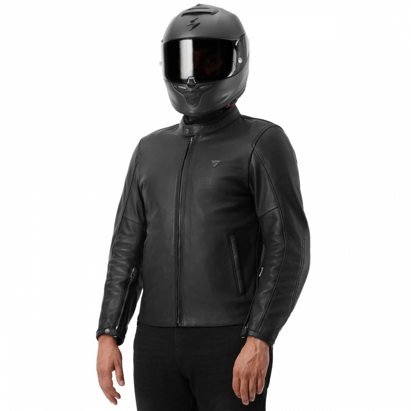 Blouson de moto en cuir Shima Hunter 3.0 noir
