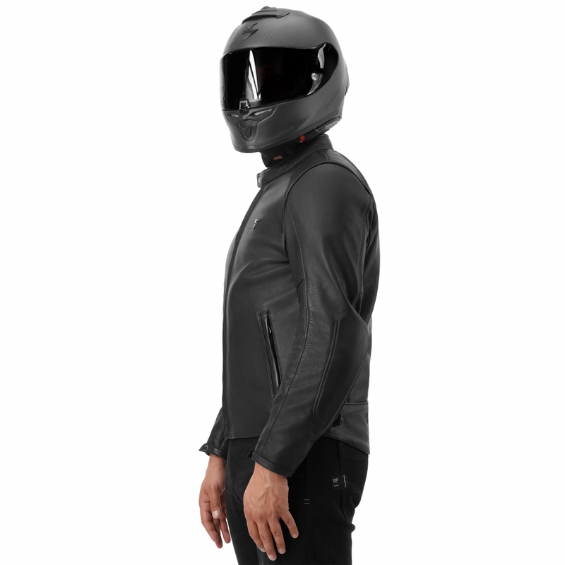 Blouson de moto en cuir Shima Hunter 3.0 noir