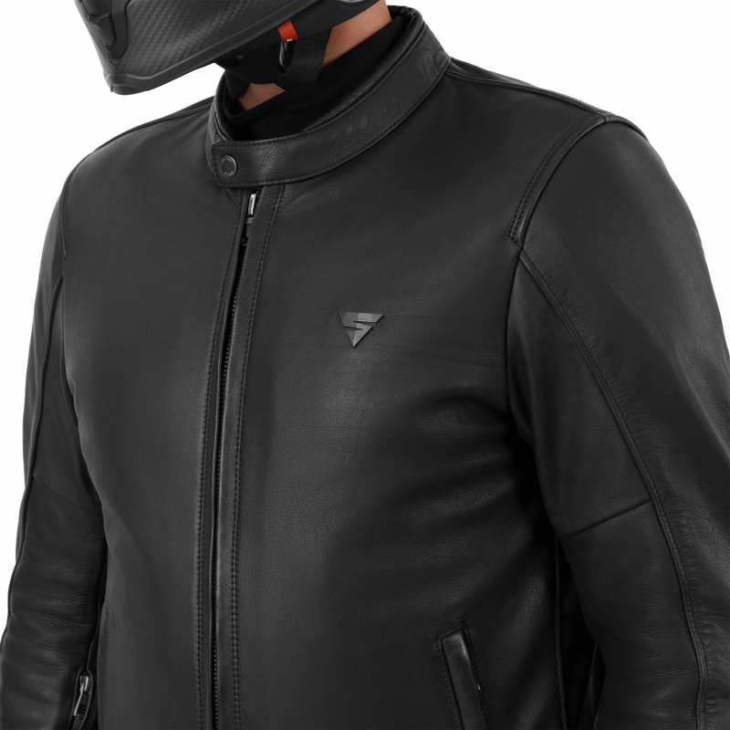 Blouson de moto en cuir Shima Hunter 3.0 noir