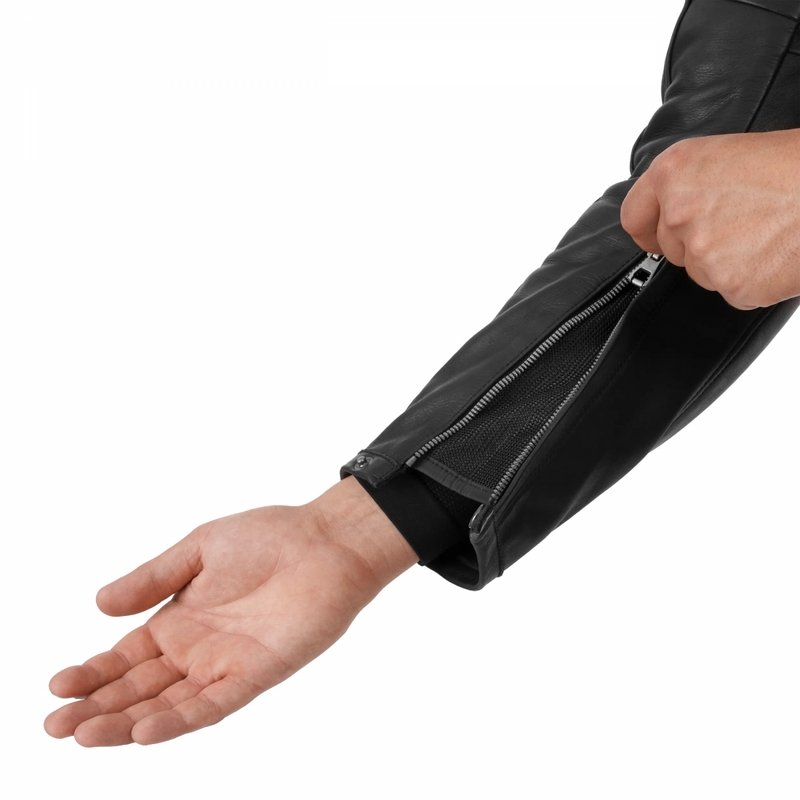 Blouson de moto en cuir Shima Hunter 3.0 noir