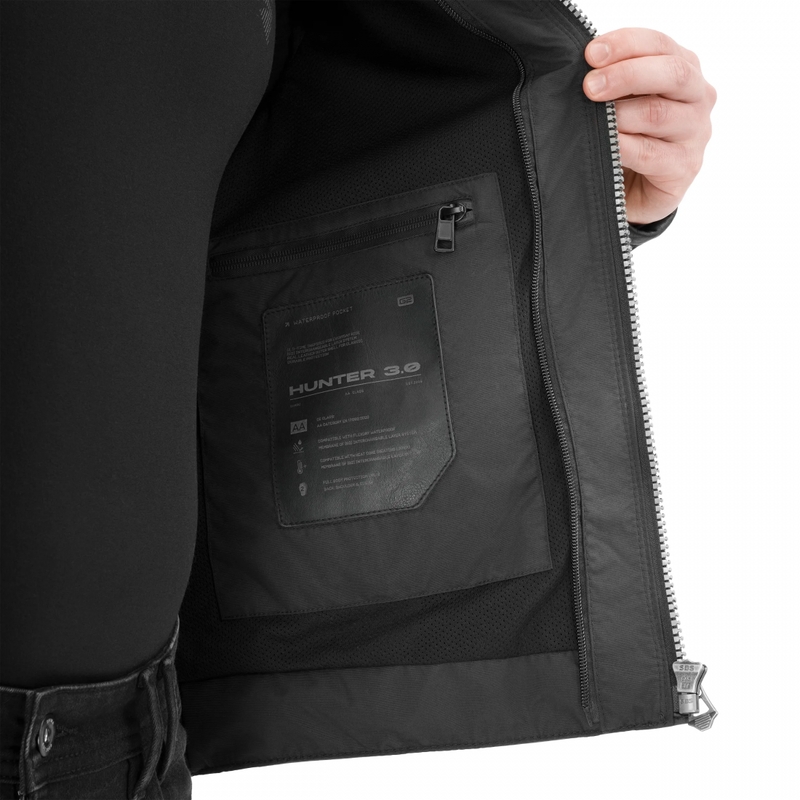 Blouson de moto en cuir Shima Hunter 3.0 noir