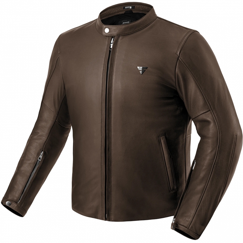 Blouson de moto en cuir marron Shima Hunter 3.0