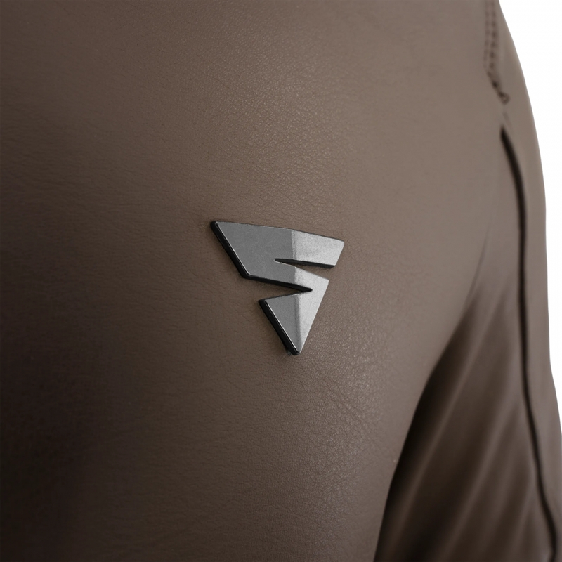 Blouson de moto en cuir marron Shima Hunter 3.0