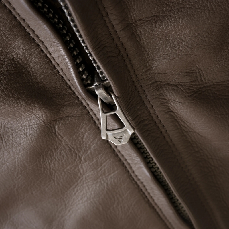 Blouson de moto en cuir marron Shima Hunter 3.0