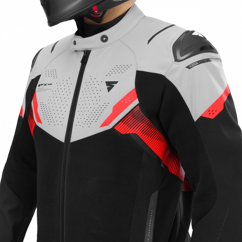 Veste de moto Shima STX Air grise et rouge