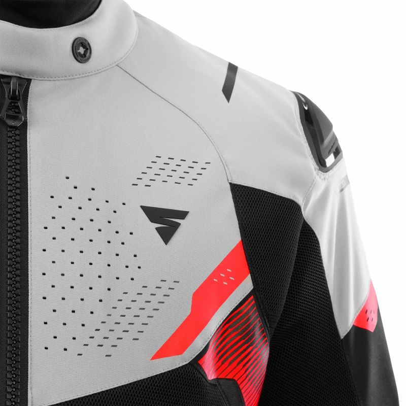 Veste de moto Shima STX Air grise et rouge