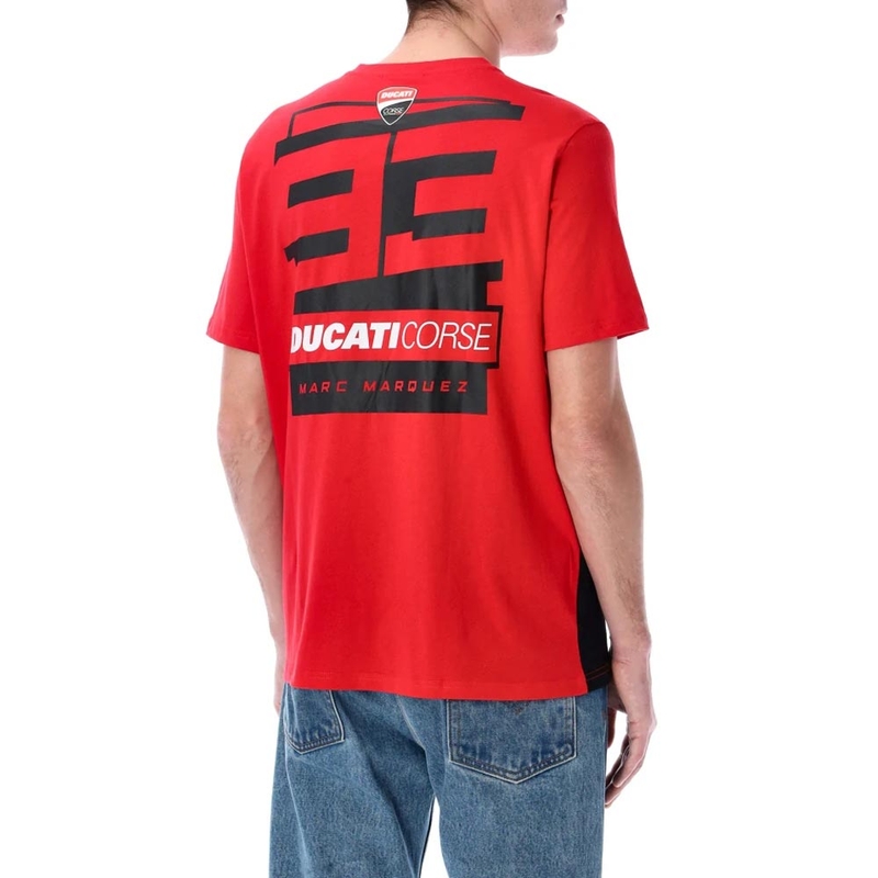 T-shirt Ducati Corse Marc Marquez avec logo rouge