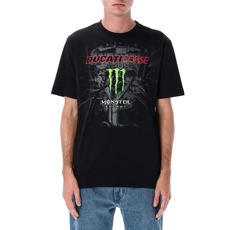 T-shirt Ducati Corse Monster Energy noir