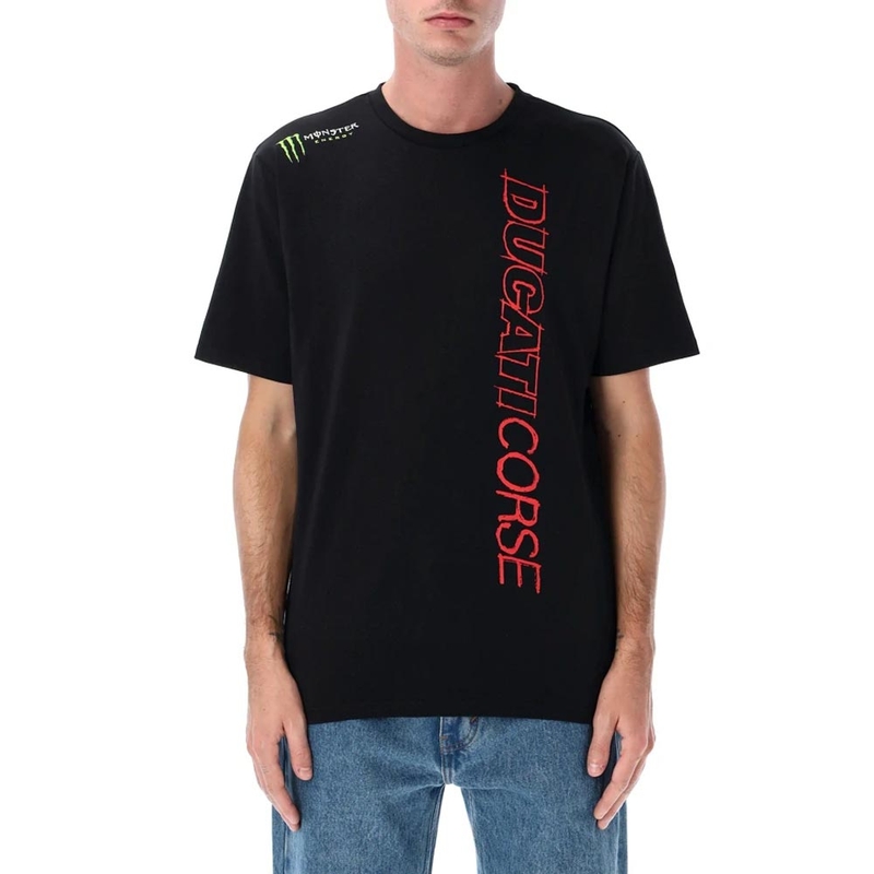 T-shirt Ducati Corse Monster Energy avec logo noir