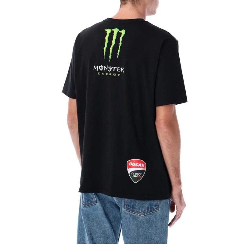 T-shirt Ducati Corse Monster Energy avec logo noir
