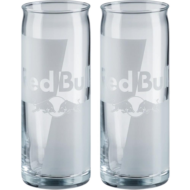 Lot de 2 verres Red Bull avec logo (2 x 250 ml).