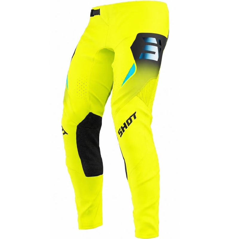 Pantalon de motocross Shot Aerolite Phase MX jaune fluo