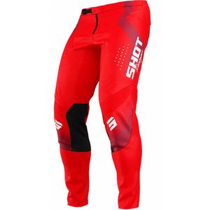 Pantalon de motocross rouge Shot Contact Stream