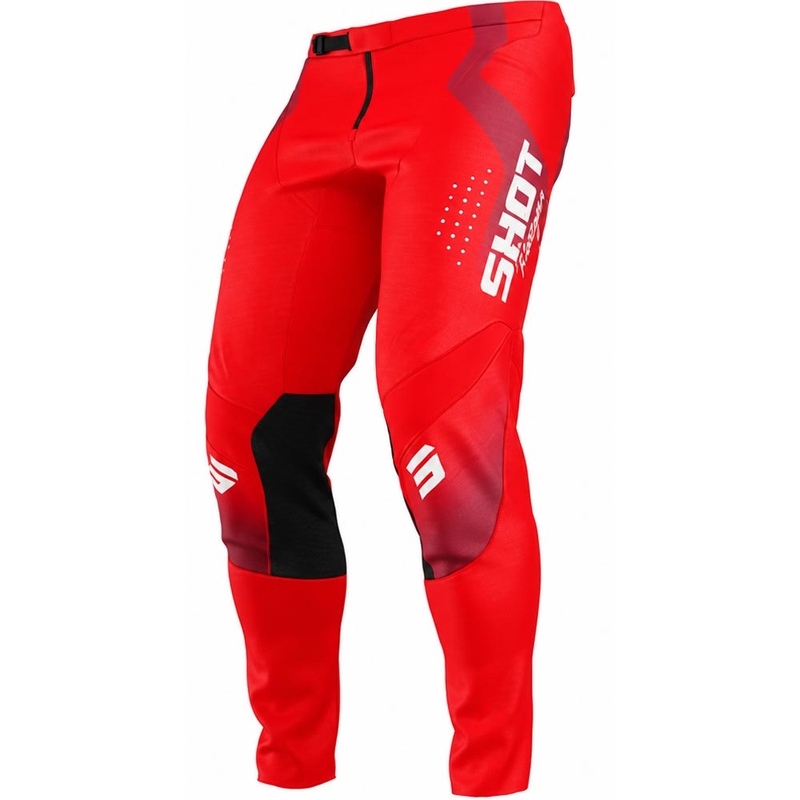 Pantalon de motocross rouge Shot Contact Stream