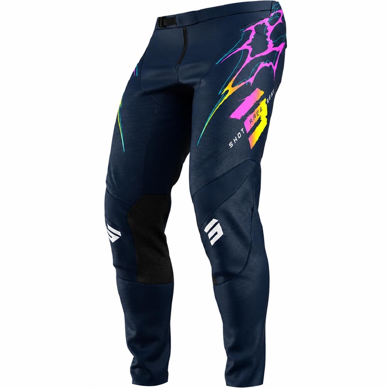 Pantalon de motocross Shot Contact Rac bleu