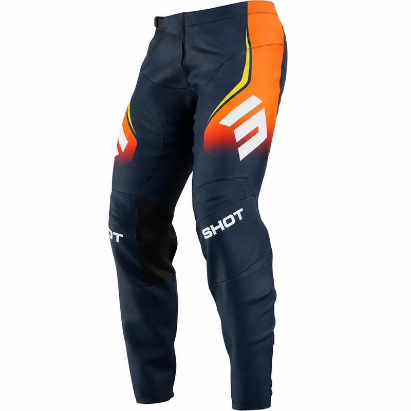 Pantalon de motocross Shot Devo Future bleu-orange