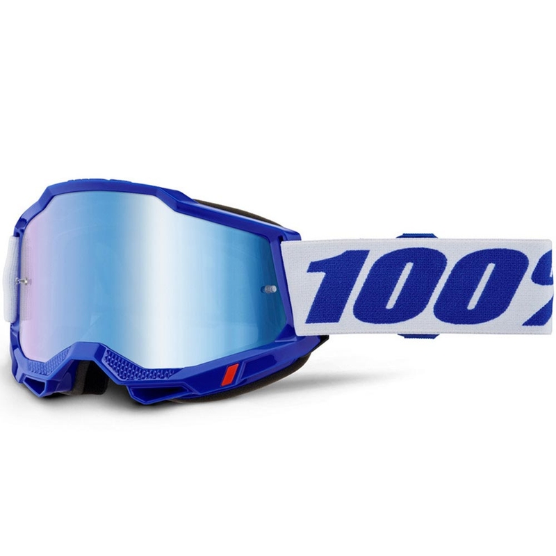 Lunettes de motocross 100% Accuri 2 bleues avec verres en plexiglas bleus