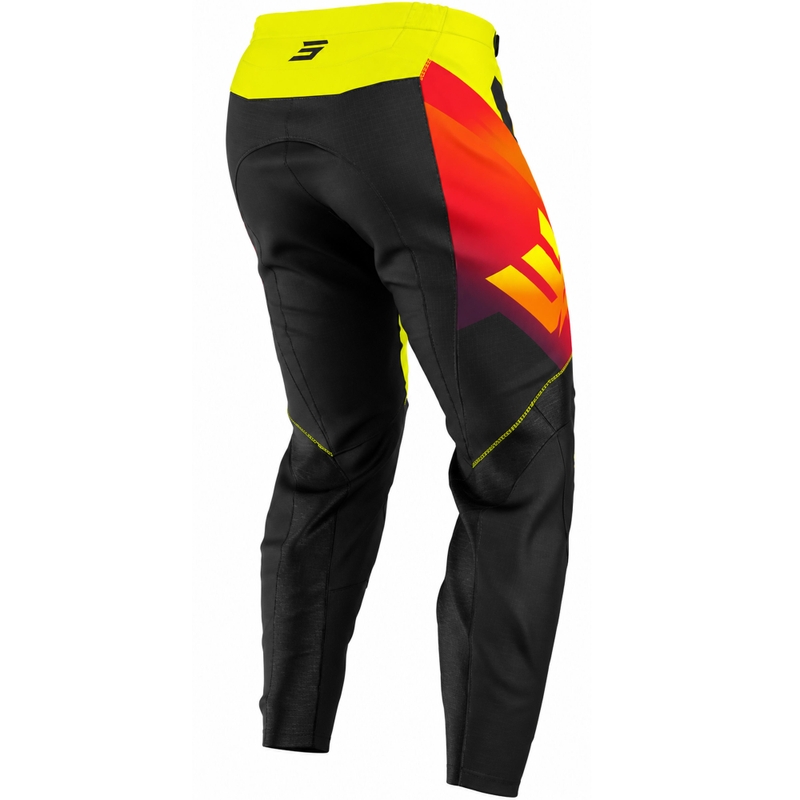 Pantalon de motocross Shot Draw Rocket Kids jaune fluo