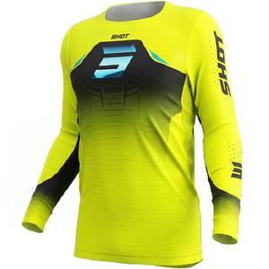 Maillot de motocross Shot Aerolite Phase jaune fluo