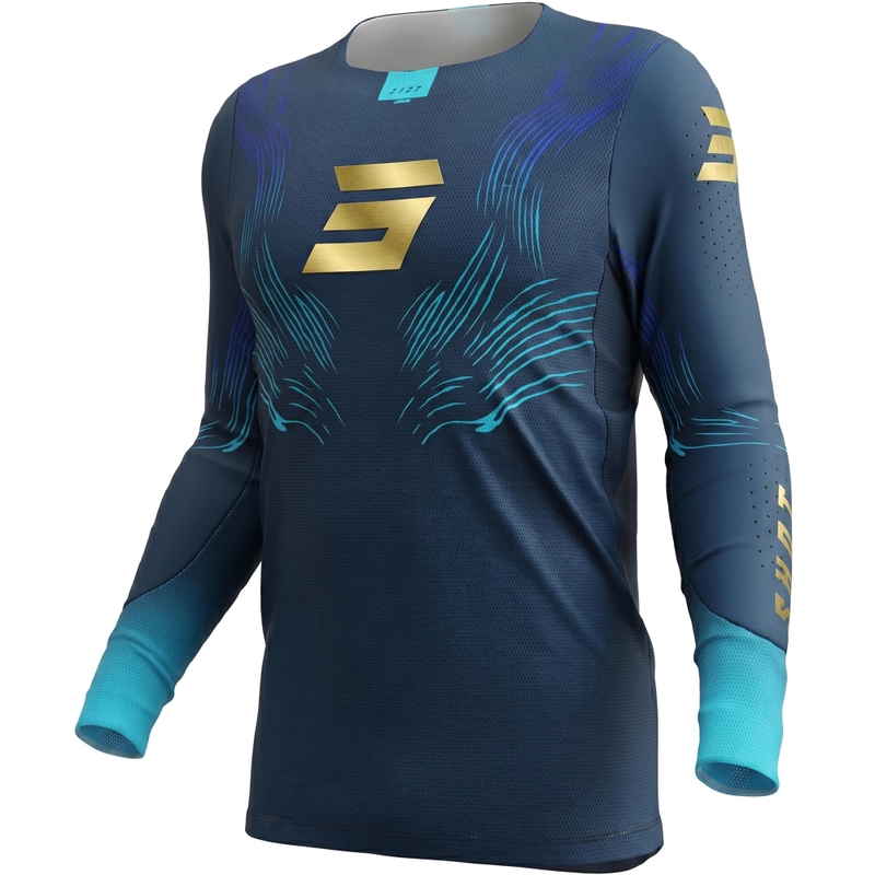 Maillot cross Shot Aerolite Volt bleu
