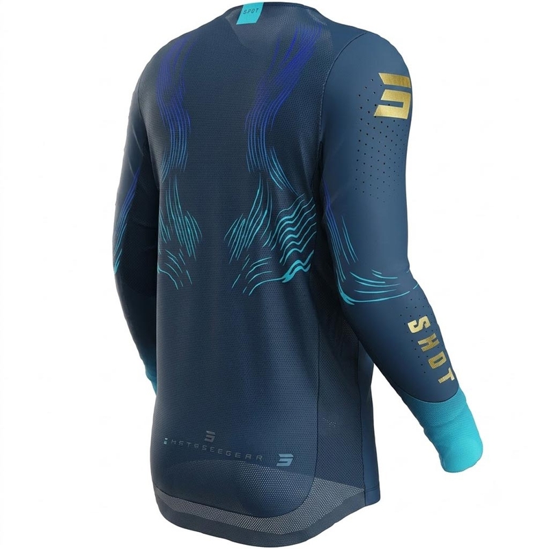 Maillot cross Shot Aerolite Volt bleu