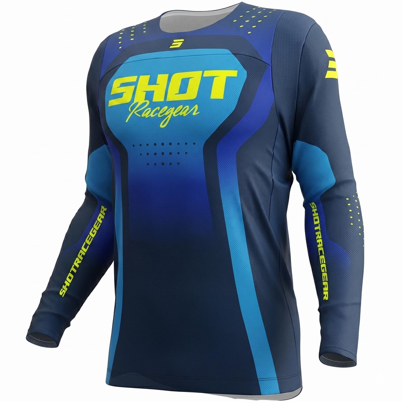 Maillot de motocross Shot Contact Stream bleu
