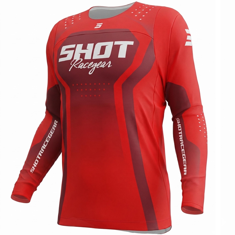 Maillot de motocross Shot Contact Stream rouge