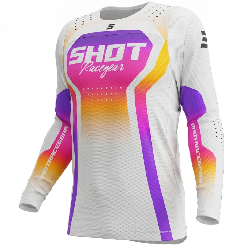Maillot de motocross Shot Contact Stream blanc